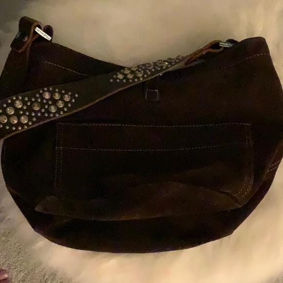 Tylie Malibu Chic Brown Suede Shoulder Bag - Picture 4 of 7